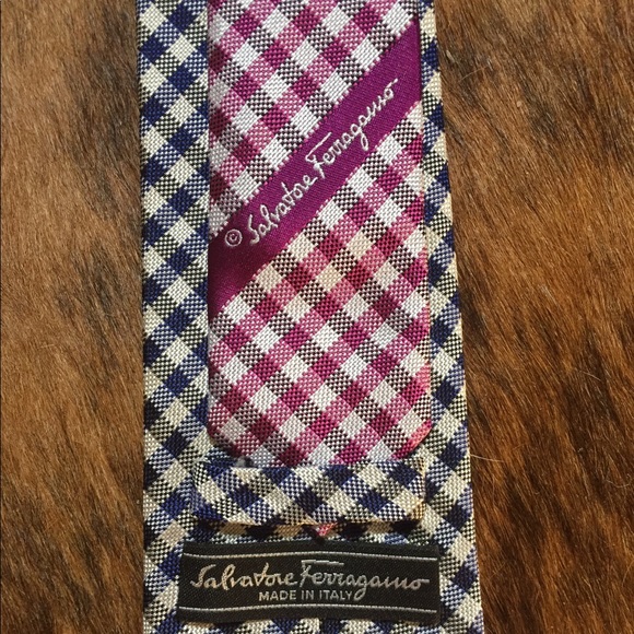 Ferragamo silk plaid tie - Picture 3 of 3